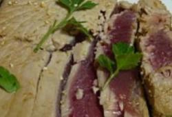 Recette Dukan : Steak de thon ponzu et zestes de yuzu