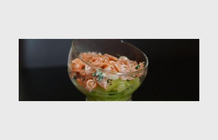 Régime Dukan (recette minceur) : Tagliatelles de courgettes au saumon fumé #dukan https://www.proteinaute.com/recette-tagliatelles-de-courgettes-au-saumon-fume-7692.html