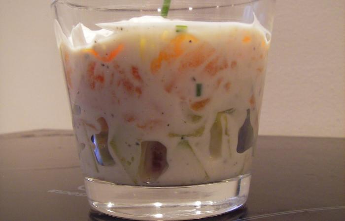 Régime Dukan (recette minceur) : Verrines de concombre et saumon #dukan https://www.proteinaute.com/recette-verrines-de-concombre-et-saumon-77.html