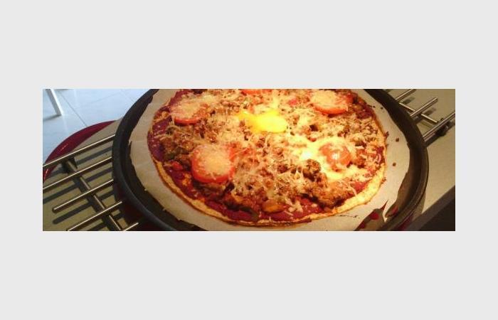 R�gime Dukan (recette minceur) : Pizza bolognaise #dukan https://www.proteinaute.com/recette-pizza-bolognaise-7728.html