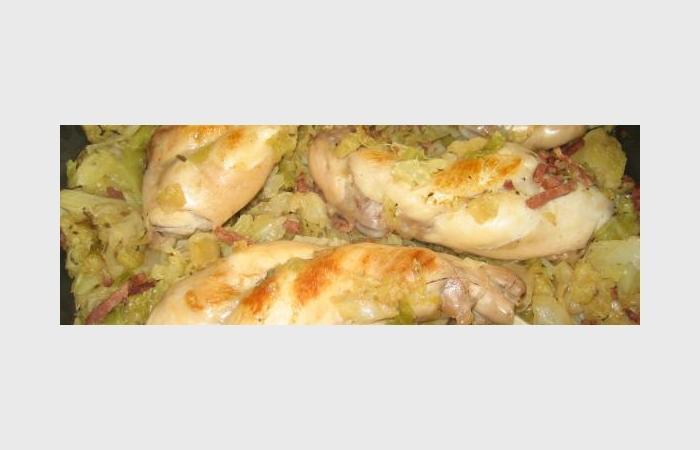 R�gime Dukan (recette minceur) : Cuisses de lapin au chou brais� #dukan https://www.proteinaute.com/recette-cuisses-de-lapin-au-chou-braise-7784.html