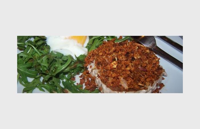 R�gime Dukan (recette minceur) : Steak de thon en crumble aux accents du midi #dukan https://www.proteinaute.com/recette-steak-de-thon-en-crumble-aux-accents-du-midi-7853.html