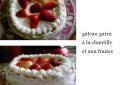 Recette Dukan : Gâteau garni aux fraises et à la chantilly