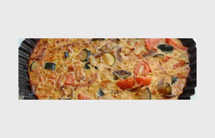 R�gime Dukan (recette minceur) : Tarte de poulet aux l�gumes d'�t� #dukan https://www.proteinaute.com/recette-tarte-de-poulet-aux-legumes-d-ete-7994.html