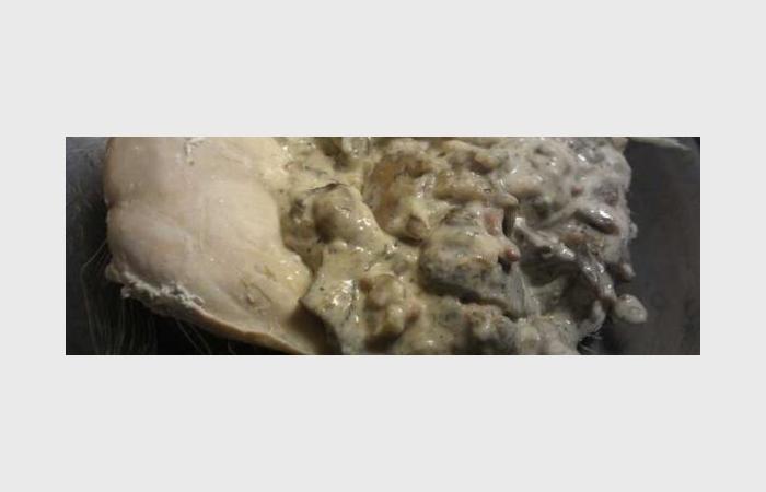 R�gime Dukan (recette minceur) : Filet de poulet sauce foresti�re sans tol�r� #dukan https://www.proteinaute.com/recette-filet-de-poulet-sauce-forestiere-sans-tolere-8110.html