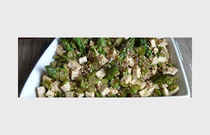 R�gime Dukan (recette minceur) : Wok de tofu saut� aux asperges #dukan https://www.proteinaute.com/recette-wok-de-tofu-saute-aux-asperges-8166.html