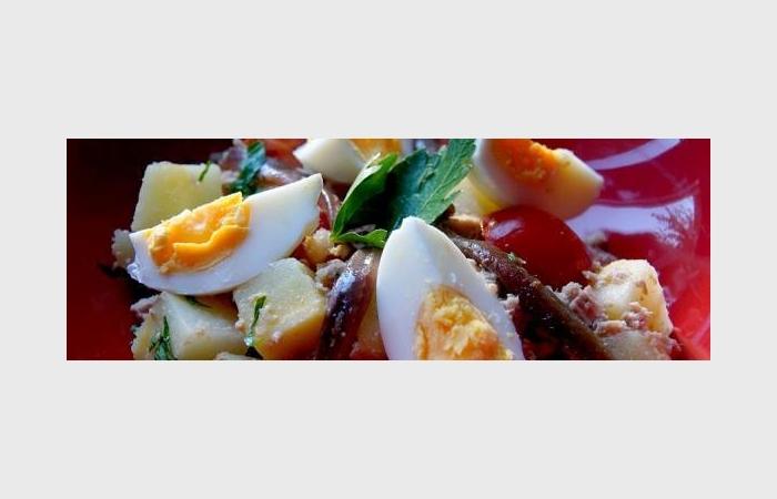 R�gime Dukan (recette minceur) : Salade Ni�oise au panais #dukan https://www.proteinaute.com/recette-salade-nicoise-au-panais-8183.html