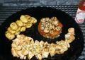 Recette Dukan : Gnocchis, poêlée de légumes frais déglacés au vinaigre et son suprême de poulet à l'ail des ours 