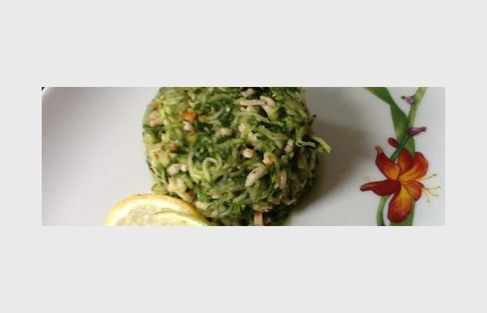 Régime Dukan (recette minceur) : Salade de courgettes au Surimi #dukan https://www.proteinaute.com/recette-salade-de-courgettes-au-surimi-8285.html