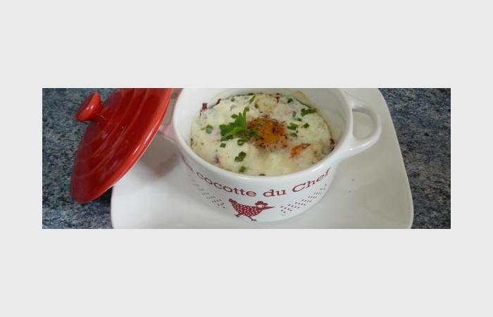 R�gime Dukan (recette minceur) : Oeuf cocotte aux �crevisses et Grisons #dukan https://www.proteinaute.com/recette-oeuf-cocotte-aux-ecrevisses-et-grisons-8385.html