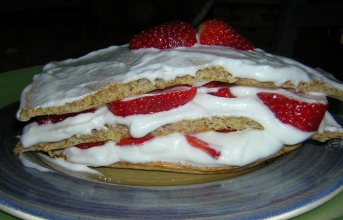 Mille-feuilles chantilly � la fraise
