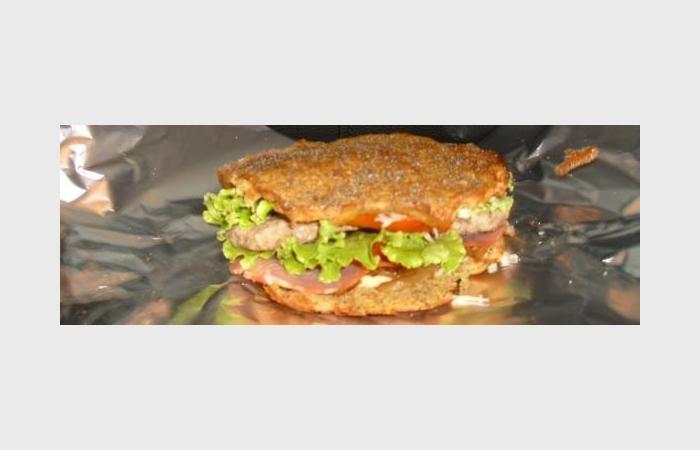 R�gime Dukan (recette minceur) : Pita burger #dukan https://www.proteinaute.com/recette-pita-burger-8495.html