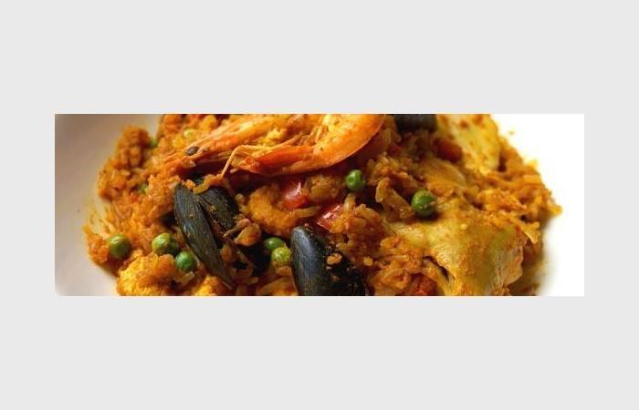 R�gime Dukan (recette minceur) : Paella (au konjac) #dukan https://www.proteinaute.com/recette-paella-au-konjac-8518.html