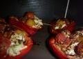 Recette Dukan : Poivrons rouges farcis (carré frais et tomate cerise)