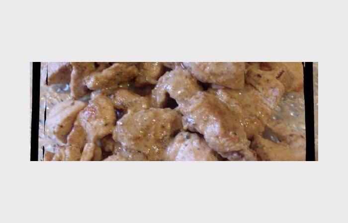 Régime Dukan (recette minceur) : Emincé de poulet à la moutarde #dukan https://www.proteinaute.com/recette-emince-de-poulet-a-la-moutarde-86.html