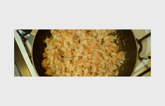 R�gime Dukan (recette minceur) : �miett� de colin et petites crevettes au paprika doux #dukan https://www.proteinaute.com/recette-emiette-de-colin-et-petites-crevettes-au-paprika-doux-8615.html