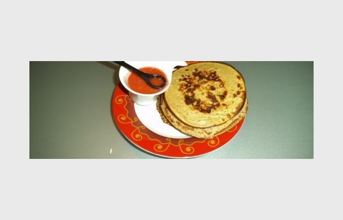 Régime Dukan (recette minceur) : Pancakes à la purée de fraises #dukan https://www.proteinaute.com/recette-pancakes-a-la-puree-de-fraises-8691.html
