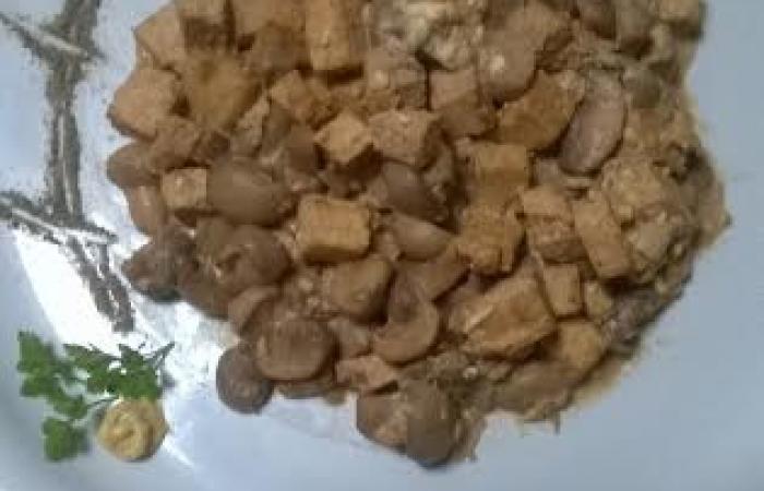 Rgime Dukan (recette minceur) : Fricasse de tofu aux champignons #dukan https://www.proteinaute.com/recette-fricassee-de-tofu-aux-champignons-87.html