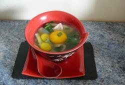 Photo Dukan Soupe japonaise au veau et vermicelles de konjac