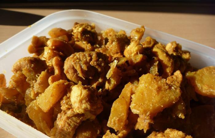 Poulet � l'ananas caram�lis�
