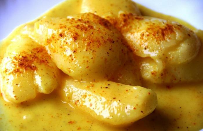 Régime Dukan (recette minceur) : Curry de poires à la vanille (ou cannelle) #dukan https://www.proteinaute.com/recette-curry-de-poires-a-la-vanille-ou-cannelle-8953.html
