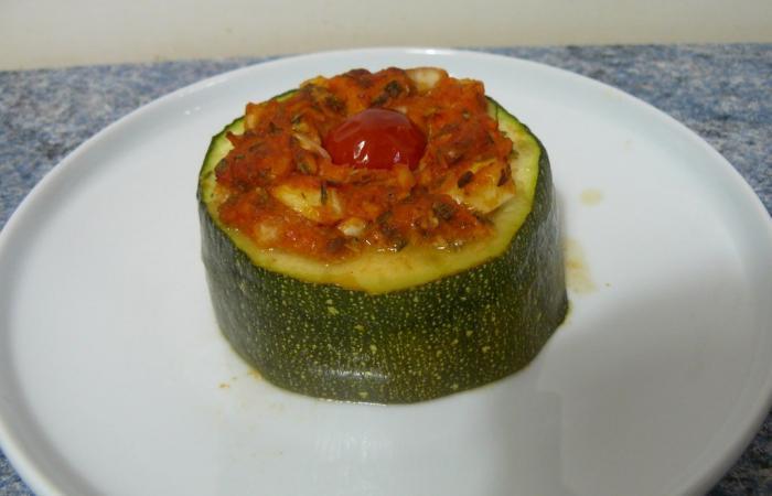Courgette farcie au saumon 