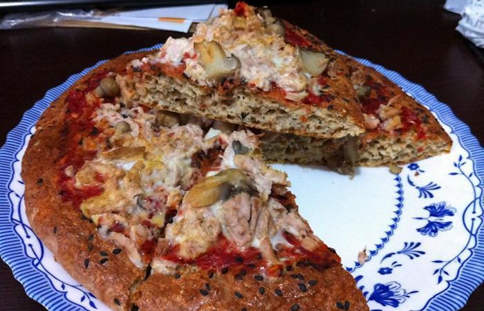 R�gime Dukan (recette minceur) : Pizza (garniture au choix) #dukan https://www.proteinaute.com/recette-pizza-garniture-au-choix-8992.html