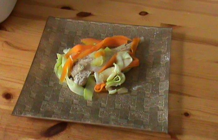 Régime Dukan (recette minceur) : Queue de lotte et ses tagliatelles de légumes #dukan https://www.proteinaute.com/recette-queue-de-lotte-et-ses-tagliatelles-de-legumes-9067.html