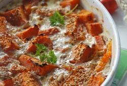 Recette Dukan : Gratin de potimarron au saumon fum