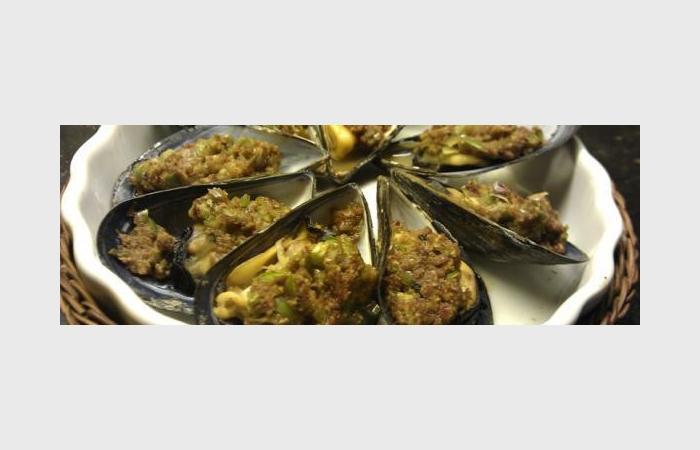 R�gime Dukan (recette minceur) : Moules farcies � l'espagnole #dukan https://www.proteinaute.com/recette-moules-farcies-a-l-espagnole-9303.html