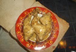 Recette Dukan : Cuisse de poulet à la moutarde et au thym
