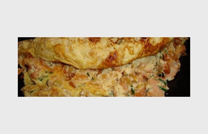 R�gime Dukan (recette minceur) : Omelette saumon fum�, oignon, ciboulette #dukan https://www.proteinaute.com/recette-omelette-saumon-fume-oignon-ciboulette-9415.html