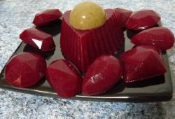 Photo Dukan Bonbons ou pâtes de fruits au konjac betterave eau de rose litchi