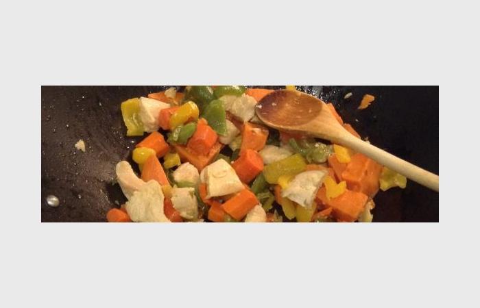 Rgime Dukan (recette minceur) : Wok color au poulet #dukan https://www.proteinaute.com/recette-wok-colore-au-poulet-9533.html