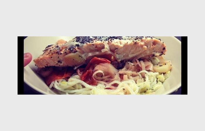 Régime Dukan (recette minceur) : Konjac au saumon et fondue de poireau à ma façon #dukan https://www.proteinaute.com/recette-konjac-au-saumon-et-fondue-de-poireau-a-ma-facon-9537.html
