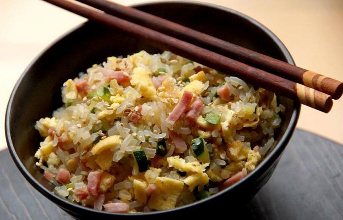 R�gime Dukan (recette minceur) : Riz cantonnais (au konjac) #dukan https://www.proteinaute.com/recette-riz-cantonnais-au-konjac-9601.html