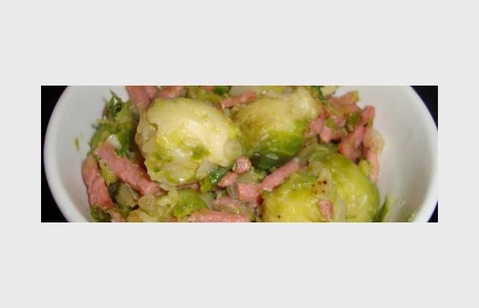 R�gime Dukan (recette minceur) : Choux de bruxelles au bacon #dukan https://www.proteinaute.com/recette-choux-de-bruxelles-au-bacon-9683.html