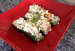 Recette Dukan : Courgettes mimosa au surimi et saumon fum