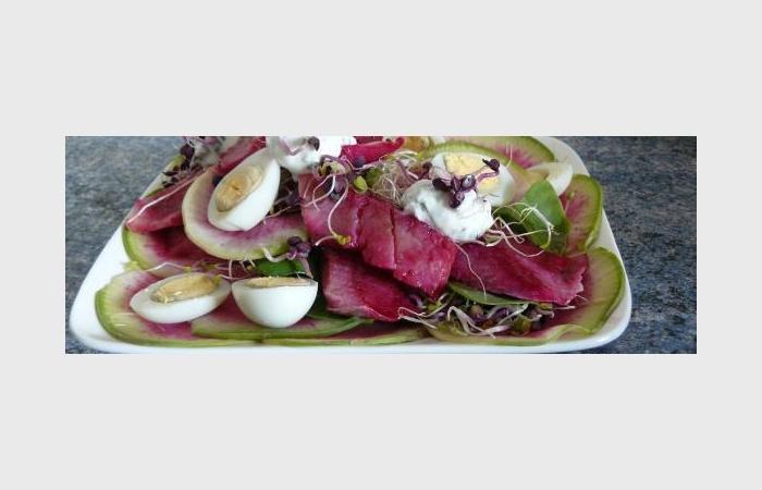 Rgime Dukan (recette minceur) : Salade de harengs marins  la betterave et radis red meat #dukan https://www.proteinaute.com/recette-salade-de-harengs-marines-a-la-betterave-et-radis-red-meat-9818.html