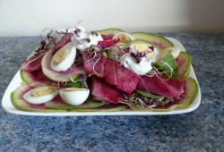Recette Dukan : Salade de harengs marinés à la betterave et radis red meat