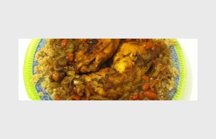 Régime Dukan (recette minceur) : Couscous sucré salé au baie de goji et poulet  (recette du maroc couscous tafaya) #dukan https://www.proteinaute.com/recette-couscous-sucre-sale-au-baie-de-goji-et-poulet-recette-du-maroc-couscous-tafaya-9855.html