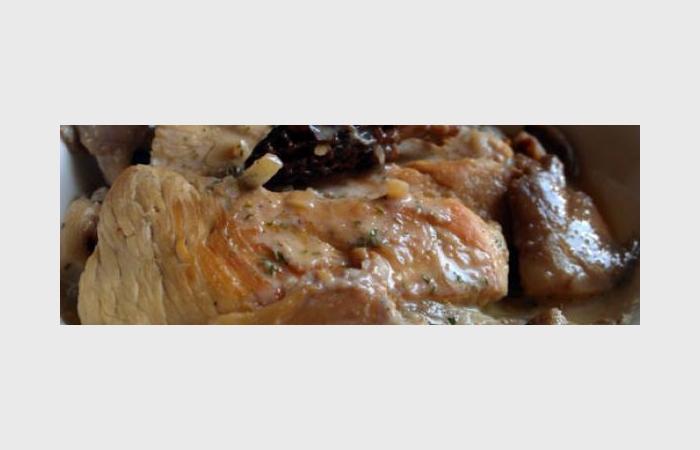 Rgime Dukan (recette minceur) : Fricasse de volaille aux champignons des bois #dukan https://www.proteinaute.com/recette-fricassee-de-volaille-aux-champignons-des-bois-9967.html