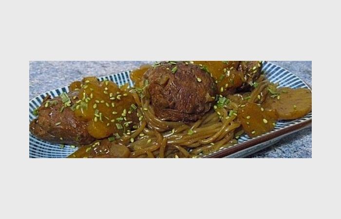 Régime Dukan (recette minceur) : Sot l'y laisse de dinde aux betteraves jaunes et nouilles de konjac #dukan https://www.proteinaute.com/recette-sot-l-y-laisse-de-dinde-aux-betteraves-jaunes-et-nouilles-de-konjac-9985.html